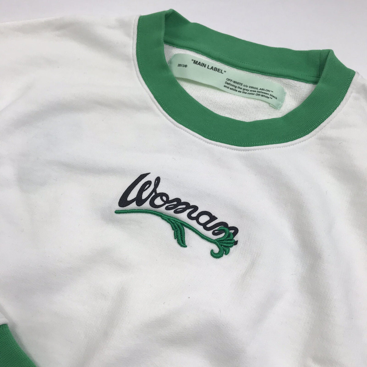 Off-white Woman Embroidered White Green Sweatshirt, photo 4