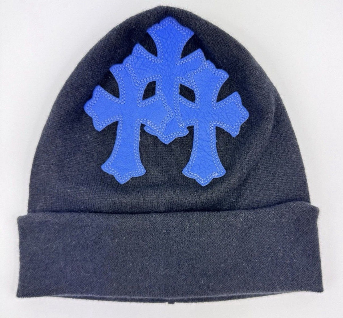 Chrome Hearts Triple Cross Leather Patch Beanie Mask, photo 2