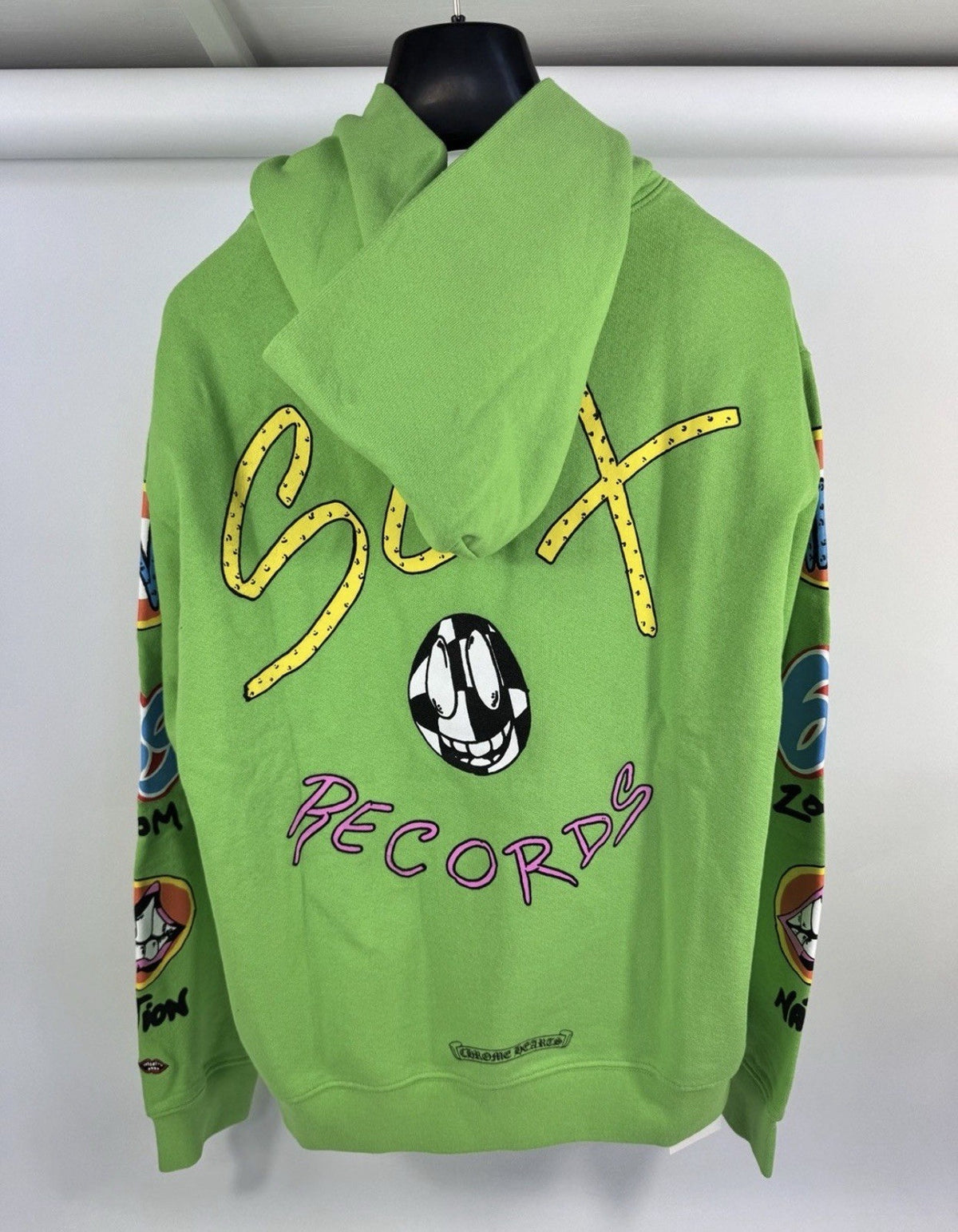 Chrome Hearts x Matty Boy Sex Records Lime Hoodie, photo 4