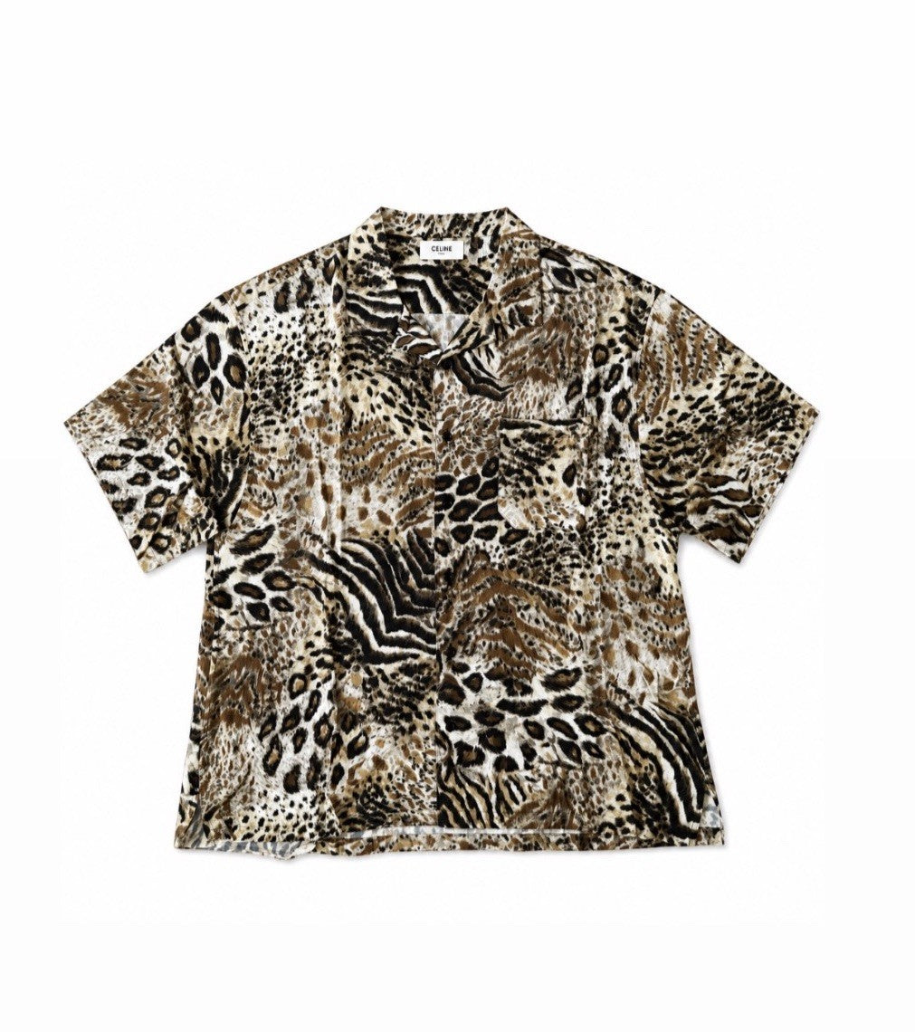 Celine Animal Print Silk Shirt, photo 1