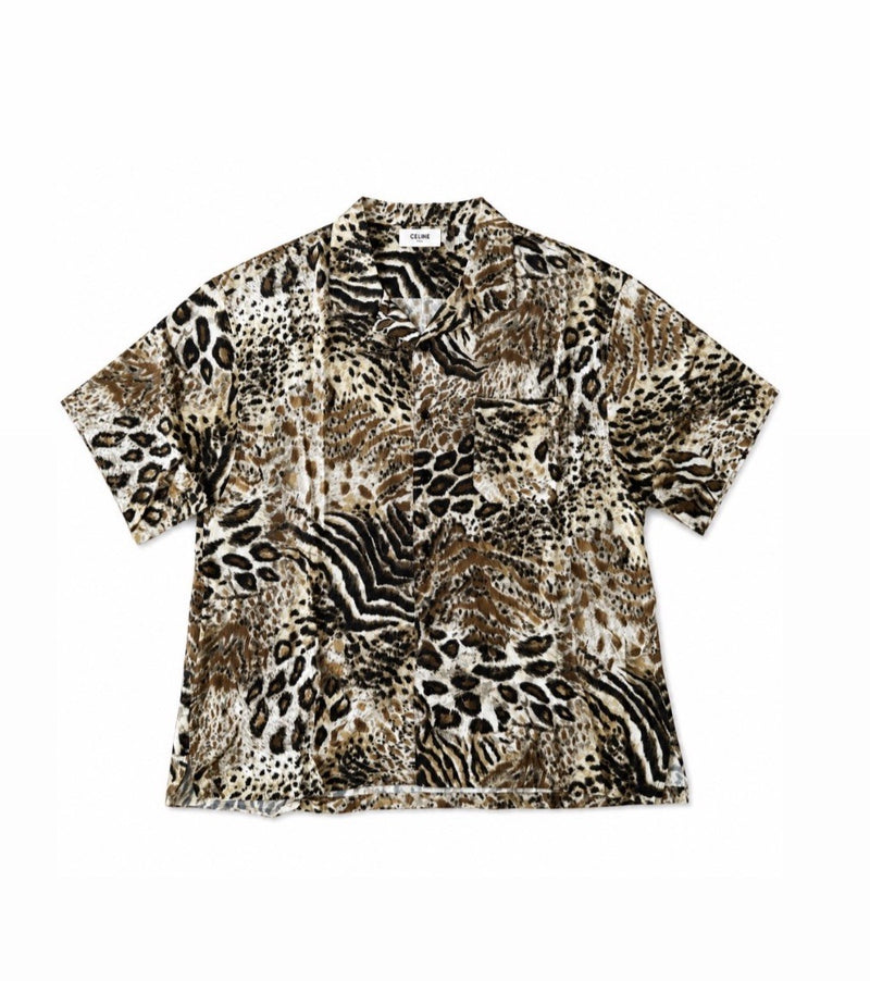 Celine Animal Print Silk Shirt, photo 1