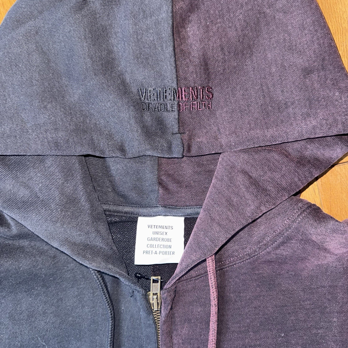 Vetements x Cradle Of Filth Oversized Panned Zip Hoodie, photo 5