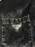 Prada Triangle Logo Velvet Shirt &amp; Trousers، الصورة 5