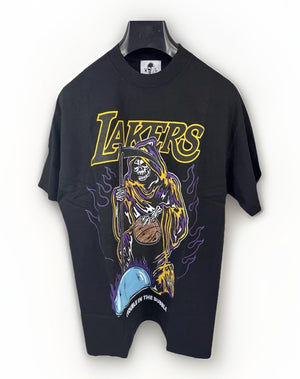 Warren Lotas Lakers Print Crew Neck T-Shirt, photo 2