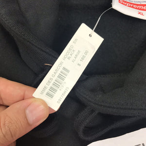 Supreme x Comme Des Garcons CDG Box Logo Print Black Hoodie, photo 10