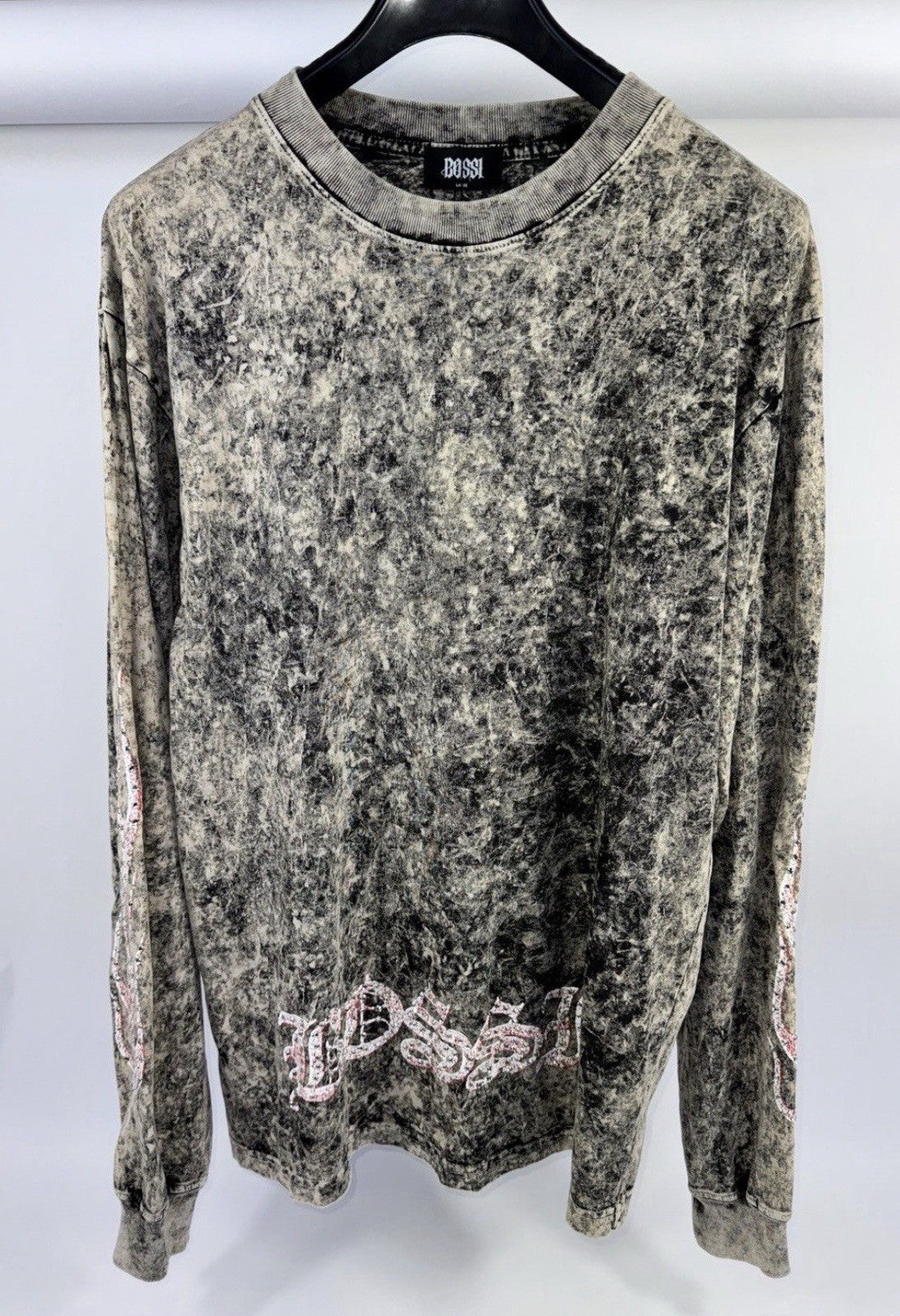 Bossi 1 of 1 Rhinestone Double Layered Skull 24-7 Spyz Vintage T-Shirt, photo 5