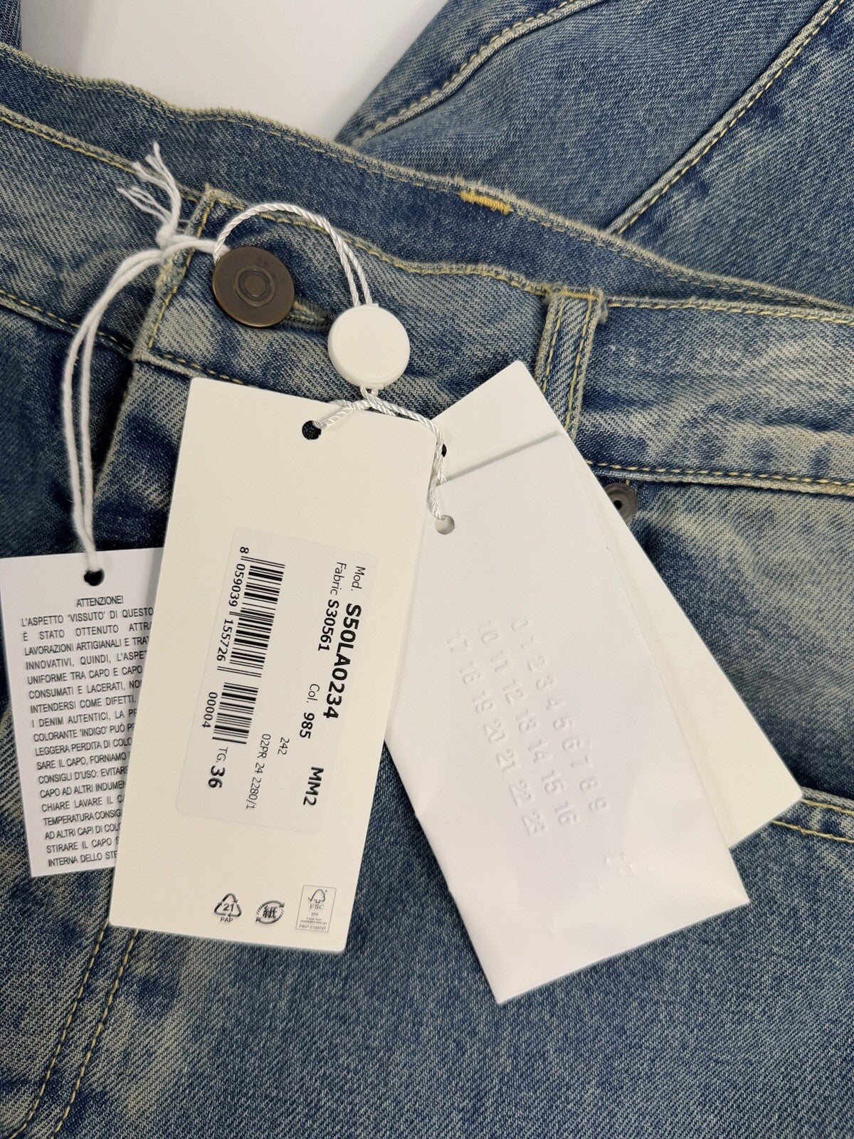 Maison Margiela Panelled Straight Leg Baggy Jeans, photo 6