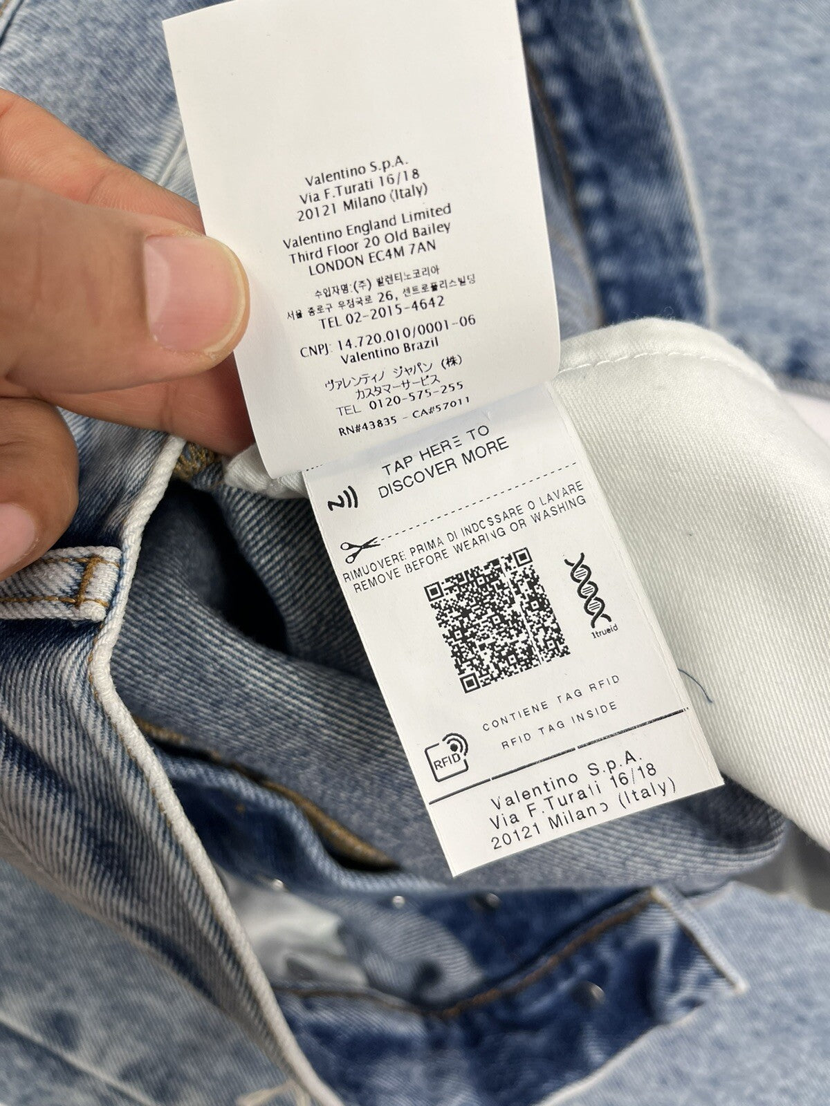Valentino Pocket Logo Cotton Denim Jeans, photo 7