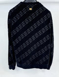 Fendi Logo Print Velvet Jumper &amp; Joggers Set، الصورة 3