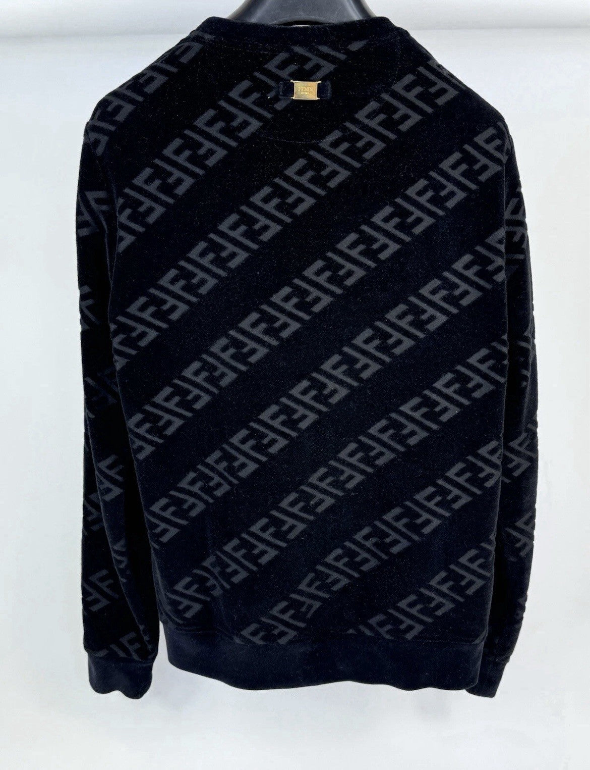 Fendi Logo Print Velvet Jumper & Joggers Set, photo 3
