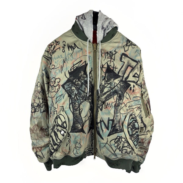 Mowalola New York Graffiti Oversized Reversible Jacket, photo 1