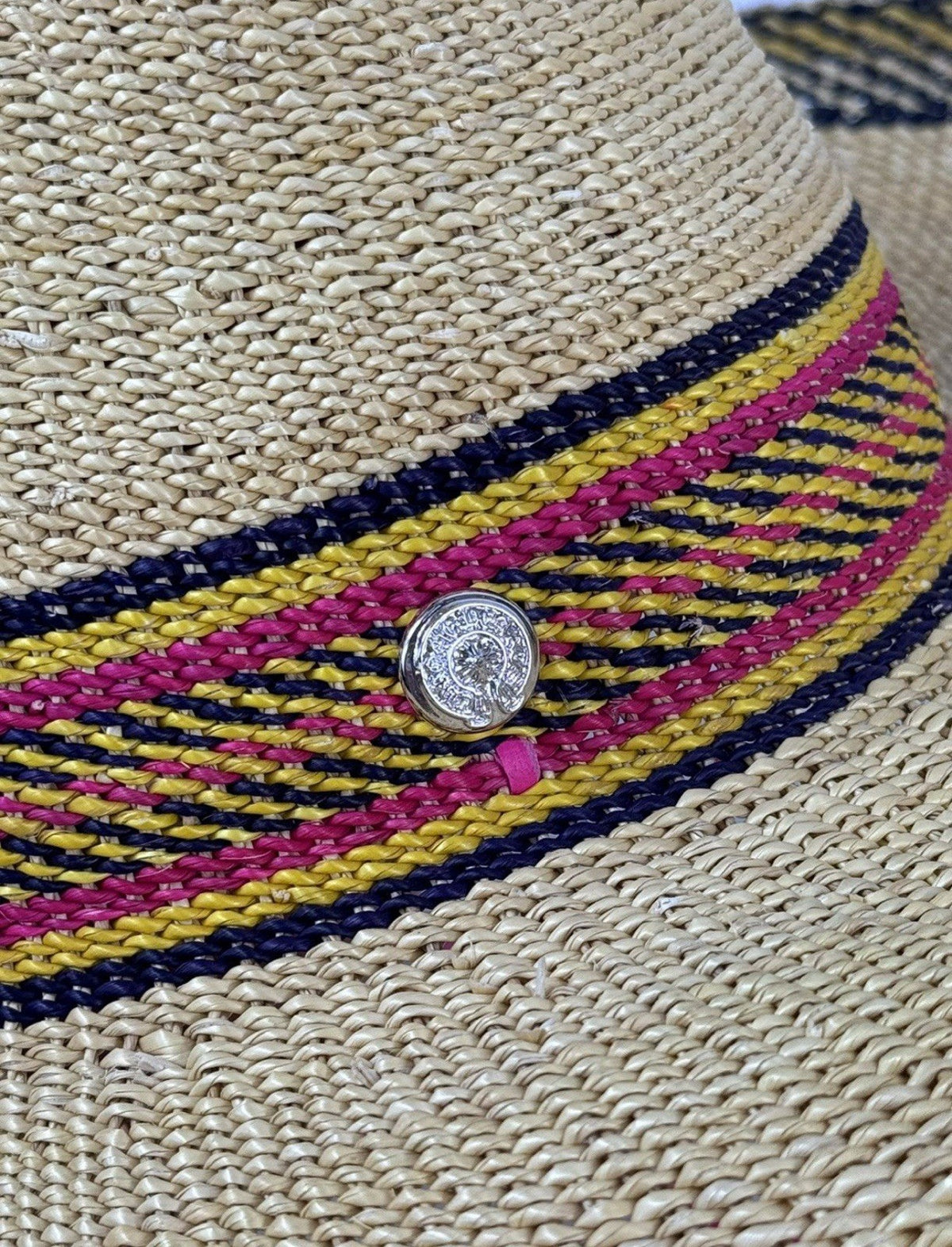 Chrome Hearts Pink Cross Patch Straw Hat, photo 5