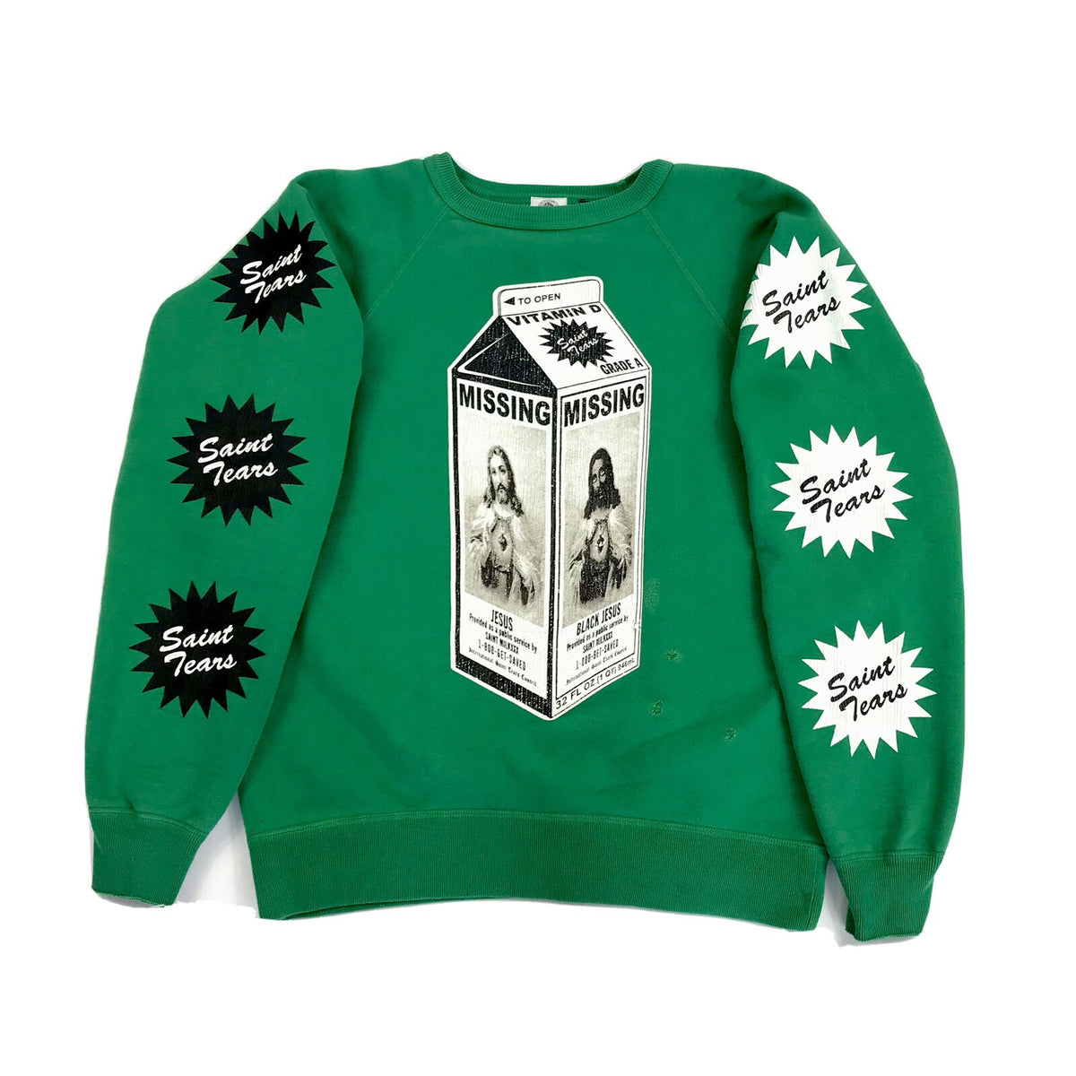 Saint Michael x Denim Tears Milk Carton Green Sweatshirt, photo 1