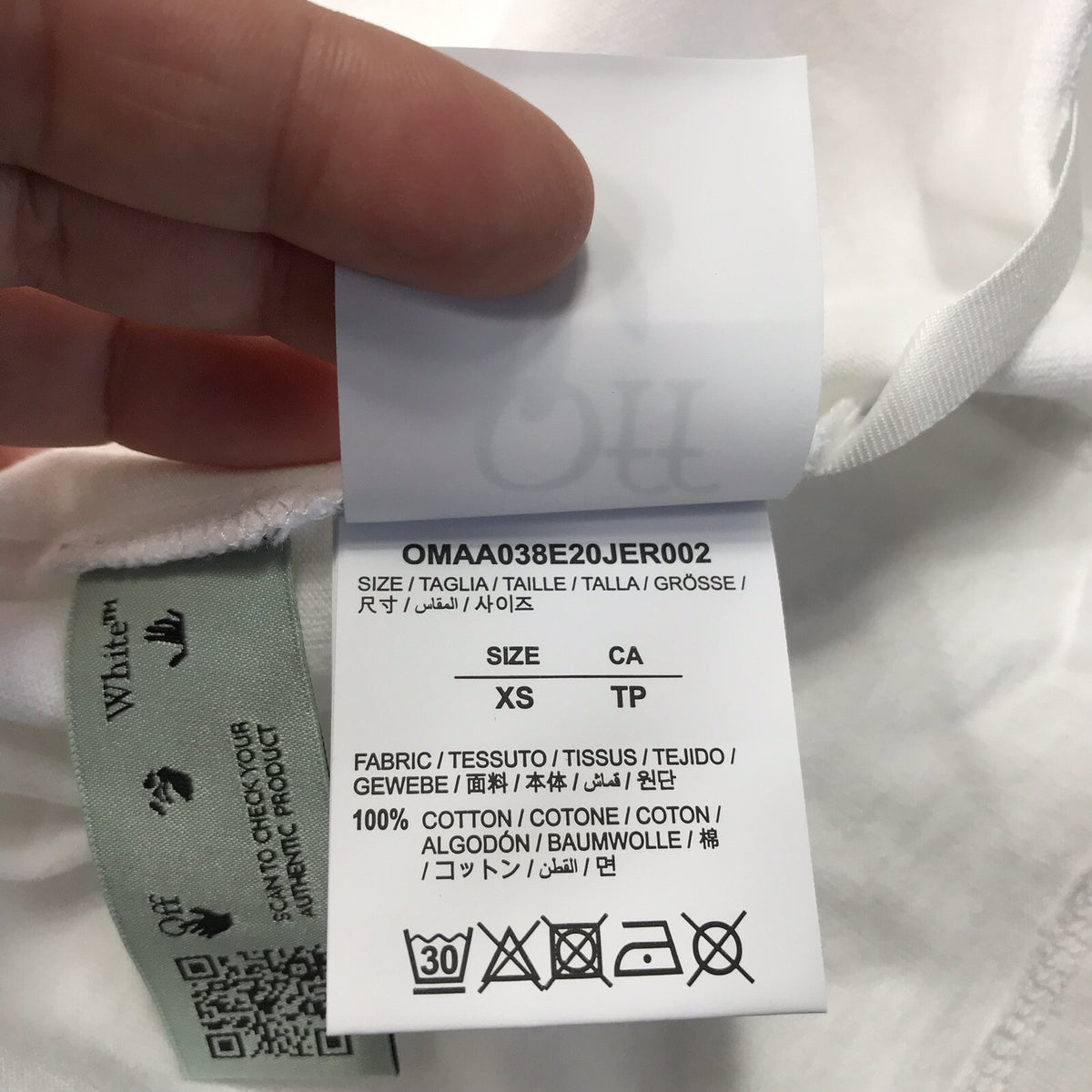 Off-White Marker S/S Over White-Blue Crewneck OS T-Shirt, photo 7