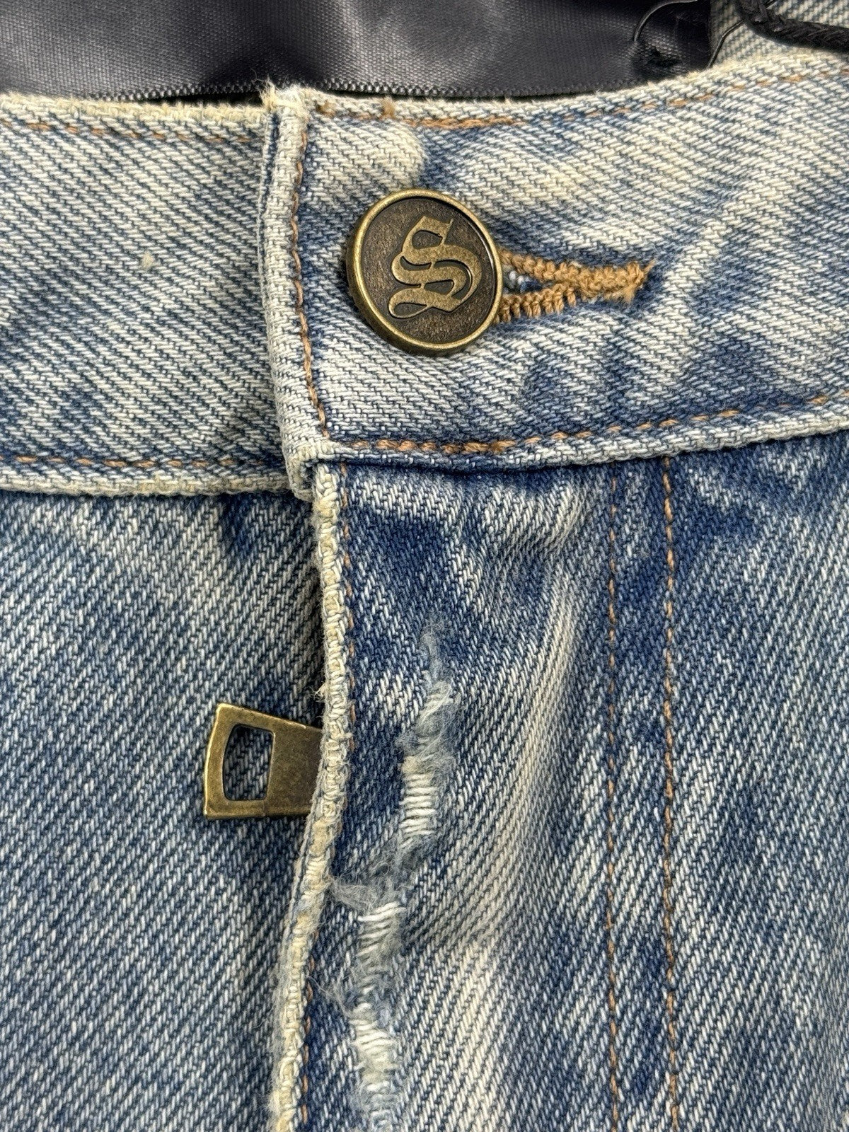 The Sekrit Saint Chopped Distressed Denim Shorts, photo 7