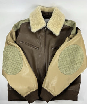 Bottega Veneta Soft Leather Jacket With Shearling Removable Collar، الصورة 5