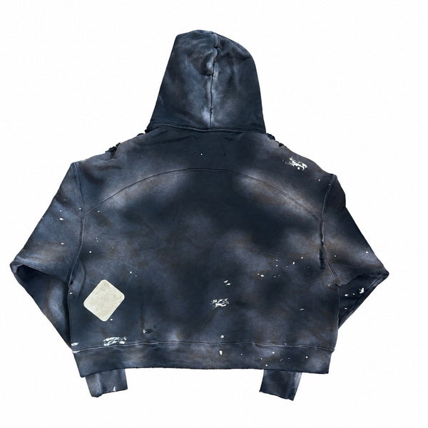 The Sekrit Saint Chopper Girl Paint-Splattered Distressed Hoodie, photo 1