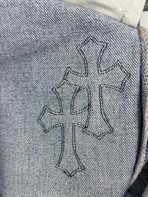 Chrome Hearts Leopard Cross Patch Denim Jeans، الصورة 7