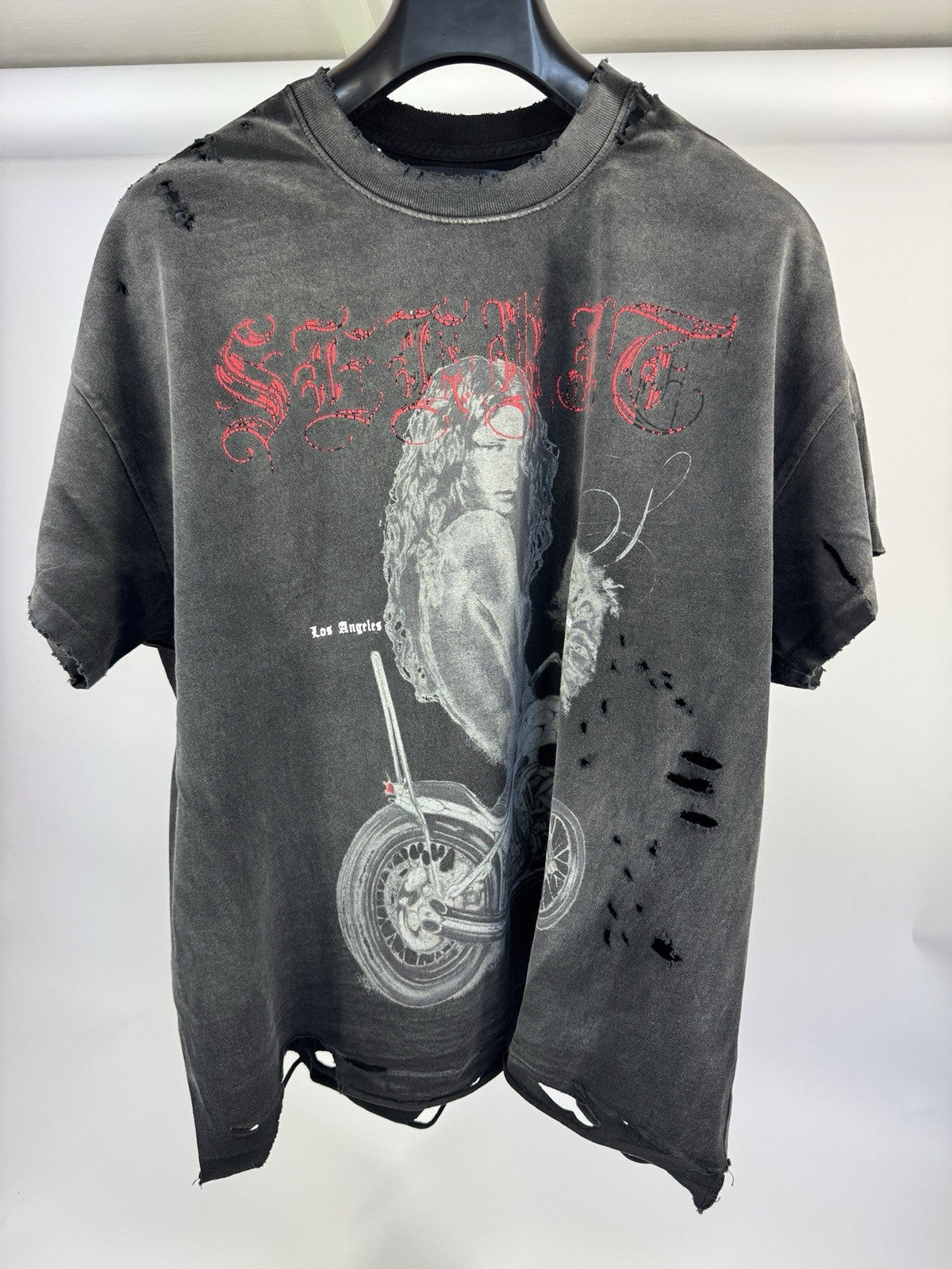 The Sekrit Saint Chopped Girl Distressed T-Shirt, photo 3