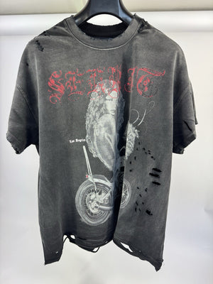 The Sekrit Saint Chopped Girl Distressed T-Shirt, photo 3