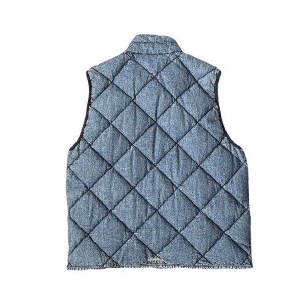 Chrome Hearts FW22 Garage Wash Denim Puffer Gilet with Silver Buttons, photo 2