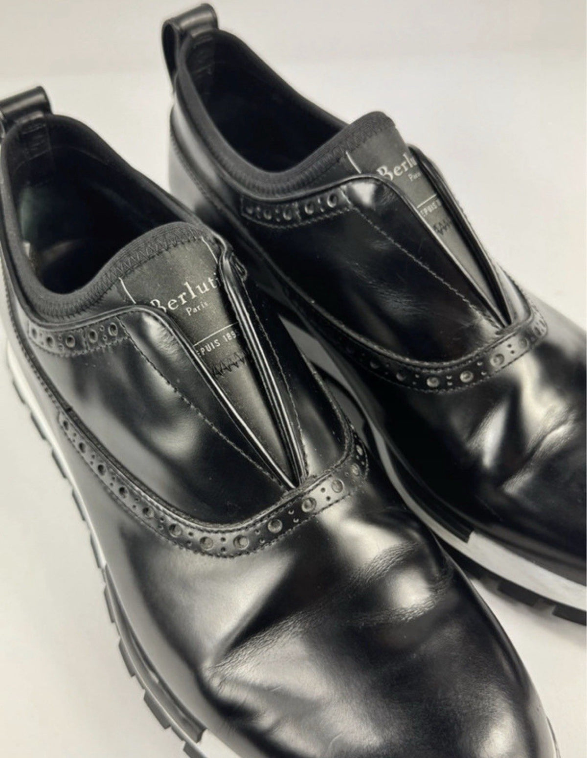 Berluti Black Fast Lane leather Trainers, photo 5