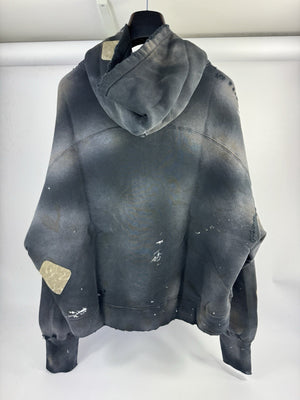 The Sekrit Saint Chopper Girl Paint-Splattered Distressed Hoodie（写真4）