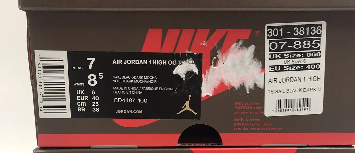 Nike Air Jordan 1 x Travis Scott Sail/mocha High-top Trainers, photo 11