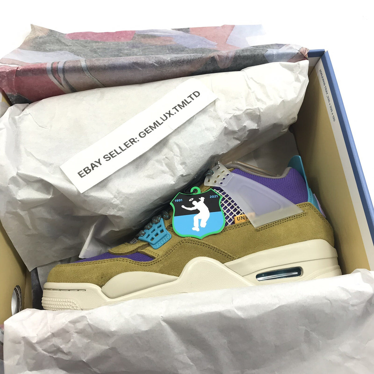 Jordan 4 Retro SP 30th Anniversary Union Desert Moss Trainers, photo 5