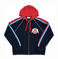 Gucci Band Patch Work Satin Stripe Zip Up Hoodie（写真1）