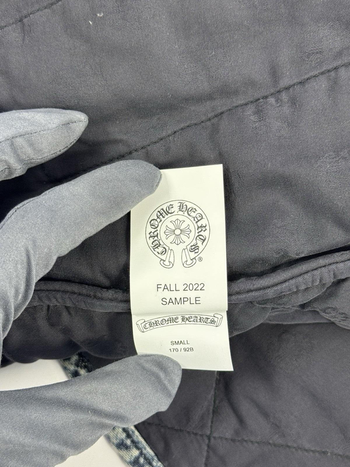 Chrome Hearts FW22 Garage Wash Denim Puffer Gilet with Silver Buttons, photo 11
