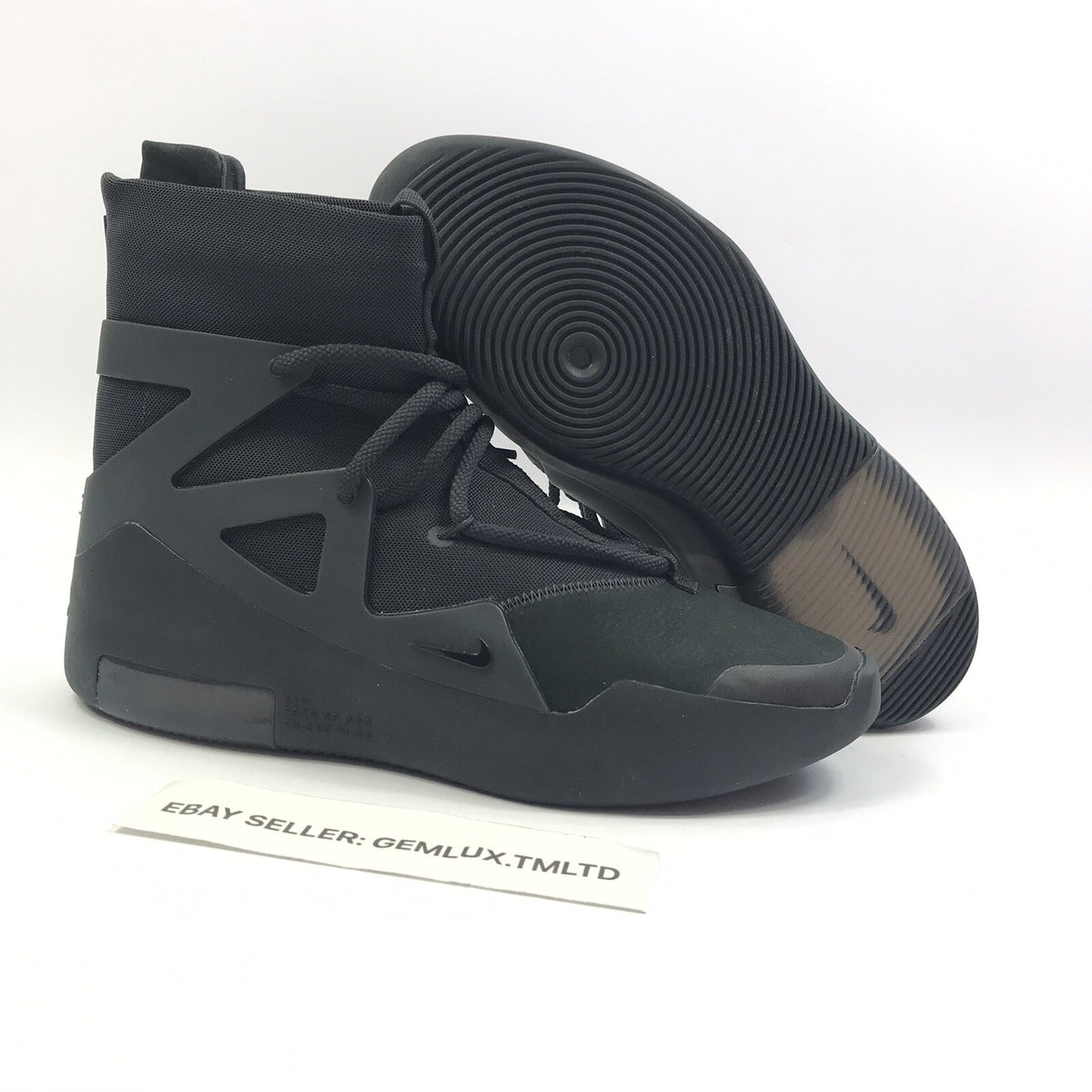 Nike Air Fear of God 1 Triple Black Trainers, photo 3