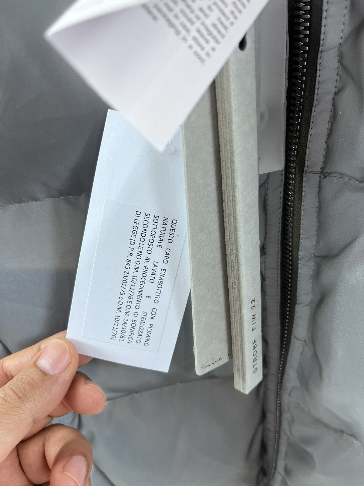 Rick Owens Reflex Oversized Quilted Reflective Jacket, photo 9