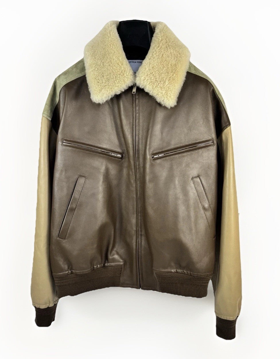 Bottega Veneta Soft Leather Jacket With Shearling Removable Collar, photo 3