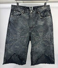 The Sekrit Saint Chopped Studded Distressed Denim Shorts（写真3）