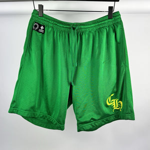 Chrome Hearts Green Logo Print Mesh Shorts، الصورة 2