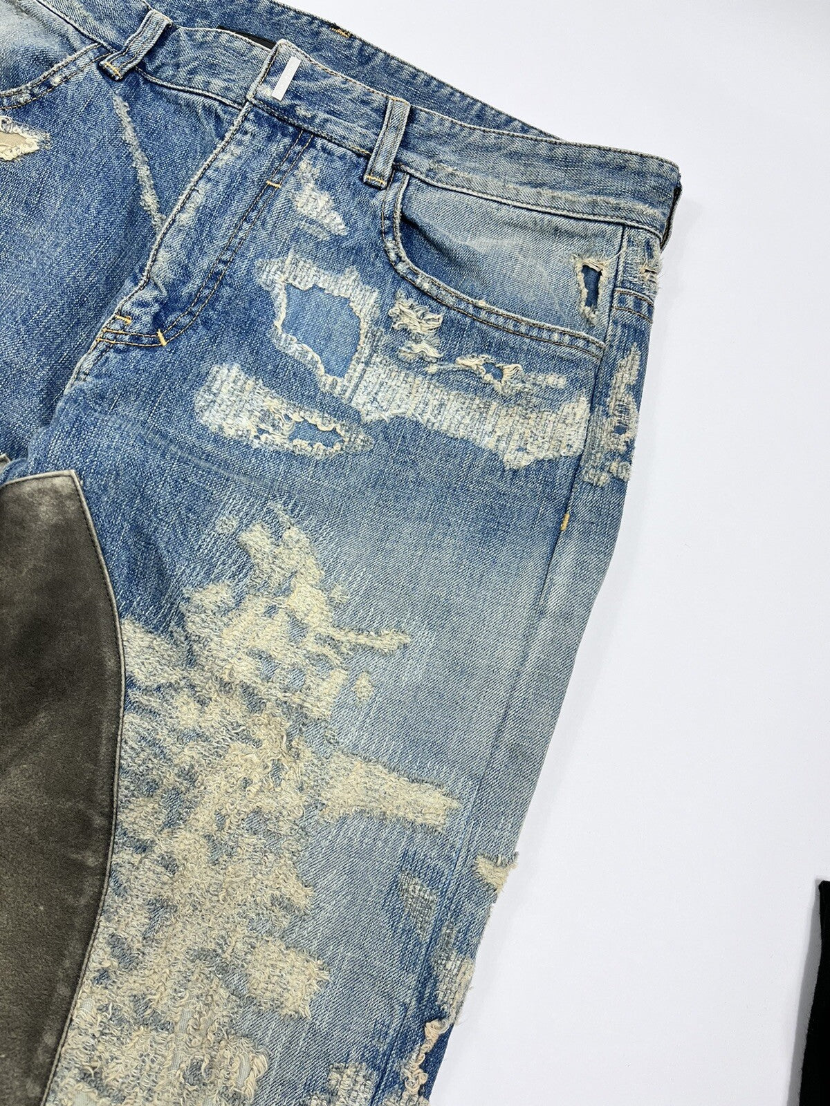 Givenchy by Matthew Williams Japanese Distressed Patch Straight-leg Jeans, photo 3