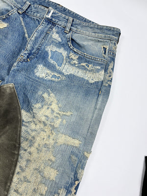 Givenchy by Matthew Williams Japanese Distressed Patch Straight-leg Jeans، الصورة 3