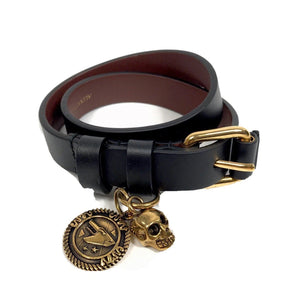 Alexander Mcqueen Leather And Gold Tone Bracelet، الصورة 1