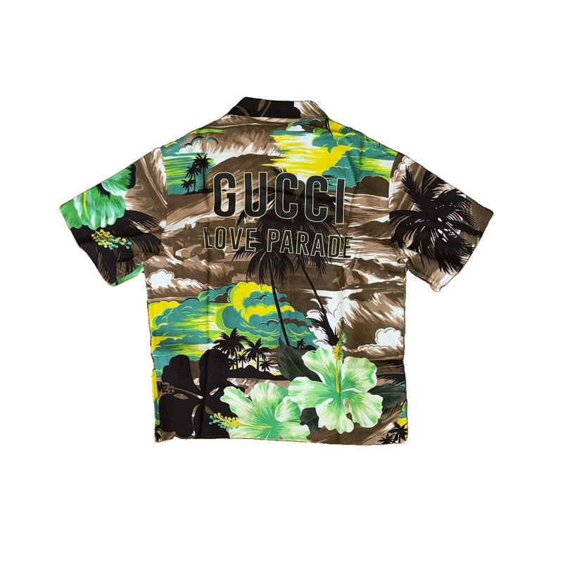 Gucci 2022 "Love Parade" Tropical Print Bowling Shirt, photo 2