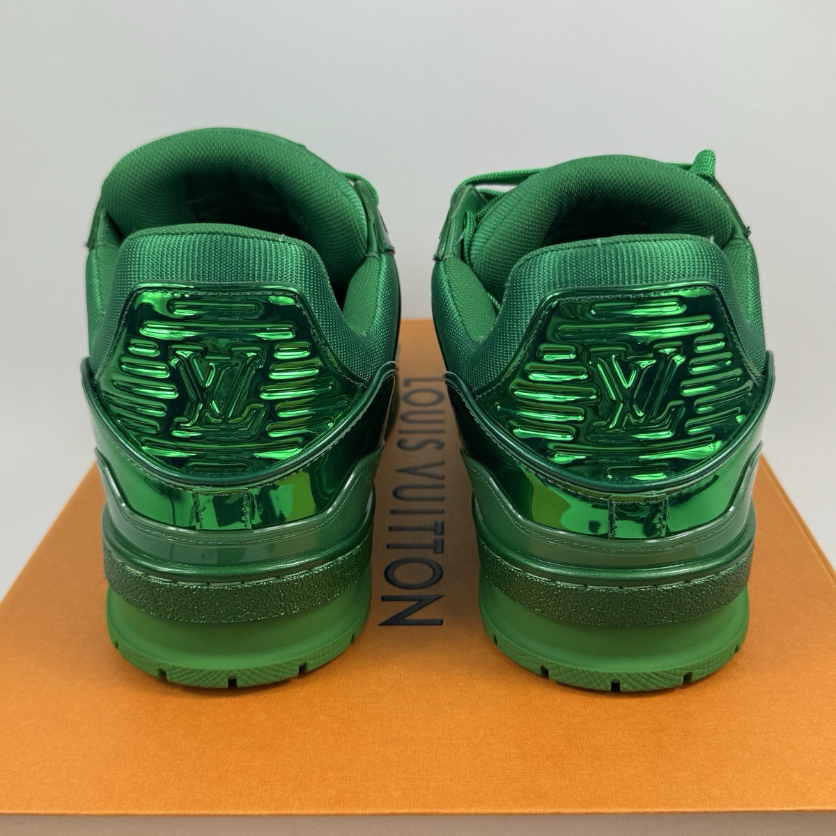 Louis Vuitton Argent Green Patent Trainers, photo 5
