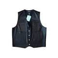 Cherry LA Genuine Leather Biker Vest, photo 1