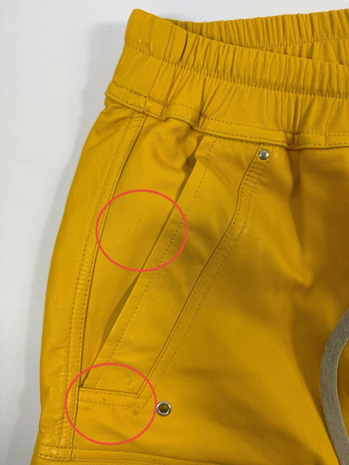 Rick Owens Boxy Leather Shorts, photo 9