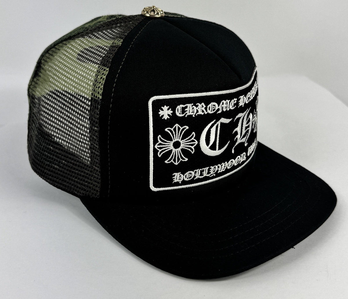 Chrome Hearts Logo Embroidered Camouflage Trucker Cap, photo 2