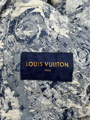 Louis Vuitton x Virgil Abloh 2022 Floral Distressed Denim Jacket، الصورة 10