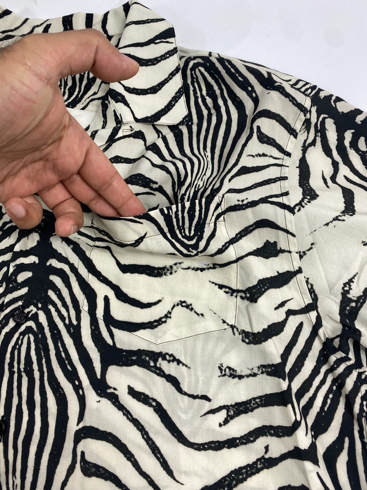 Celine Loose Hawaiian Shirt In Viscose With Zebra Print, photo 5