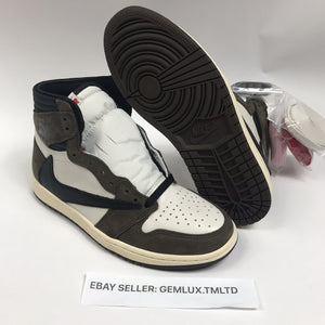 Nike Air Jordan 1 x Travis Scott Sail/mocha High-top Trainers, photo 2
