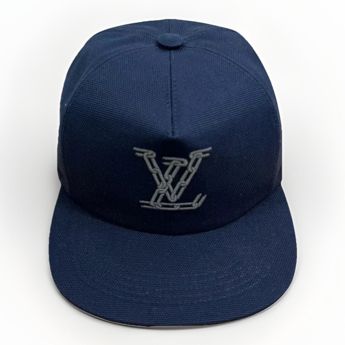 Louis Vuitton by Virgil Abloh MP2590 Chain Embroidered Cap Navy Blue, photo 1