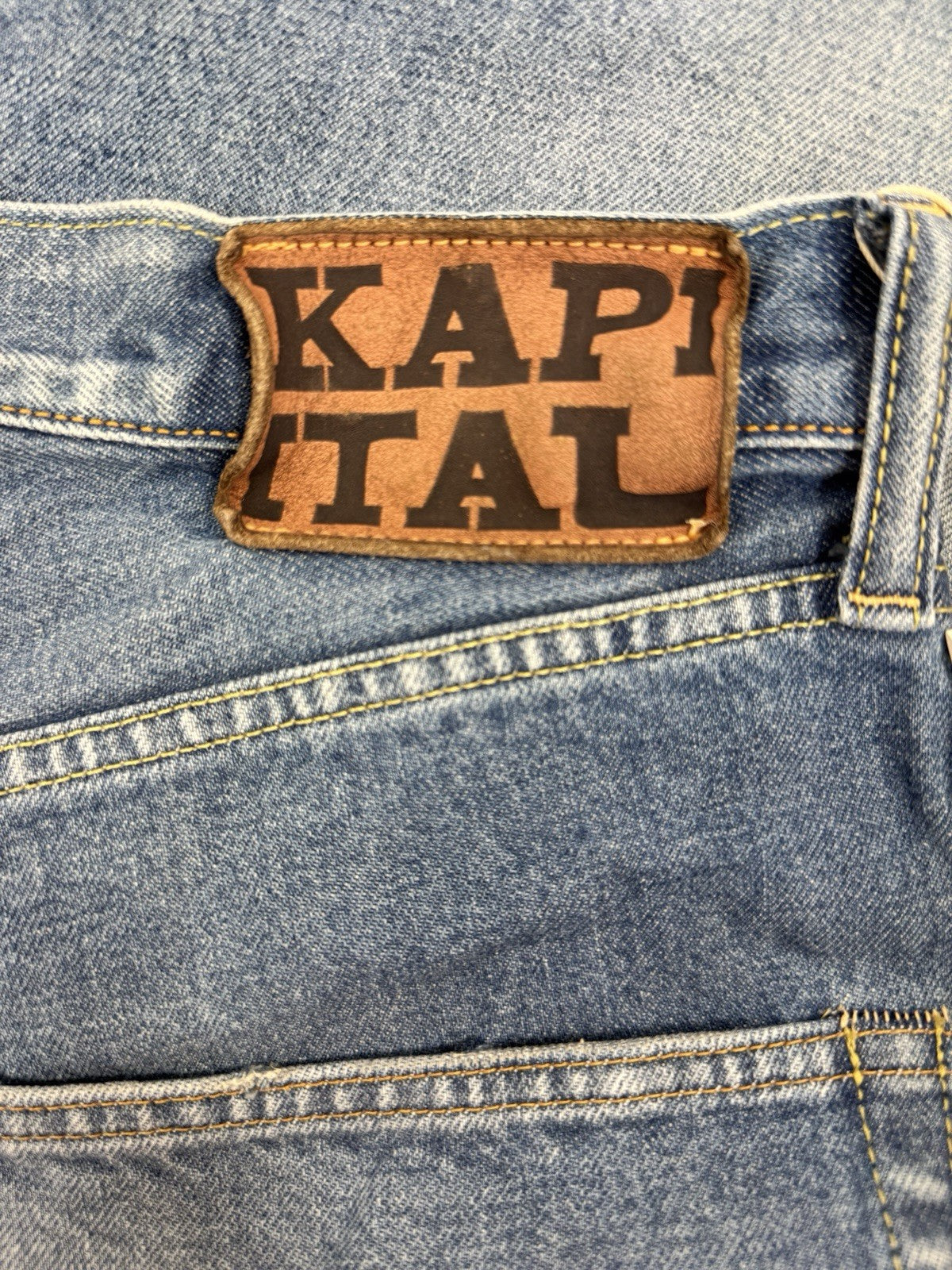Kapital Bone X-Ray Embroidered Denim Shorts, photo 3