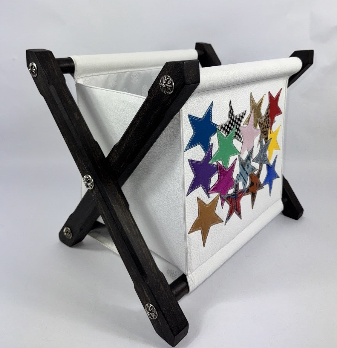 Chrome Hearts Star Patch Work Leather Magazine Holder Crib, photo 13